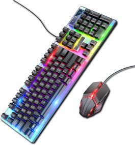 Ігровий комплект клавіатура і миша HOCO GM18 з RGB-підсвічуванням (39134-01_360)