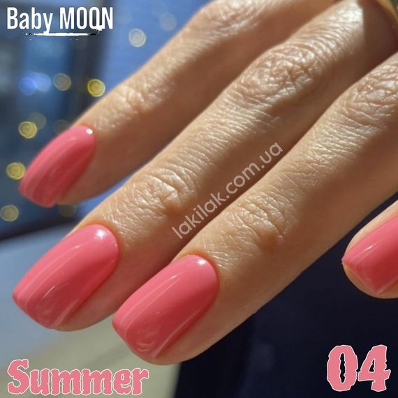 Гель-лак BABY MOON Summer №04 персиковий, 6 мл