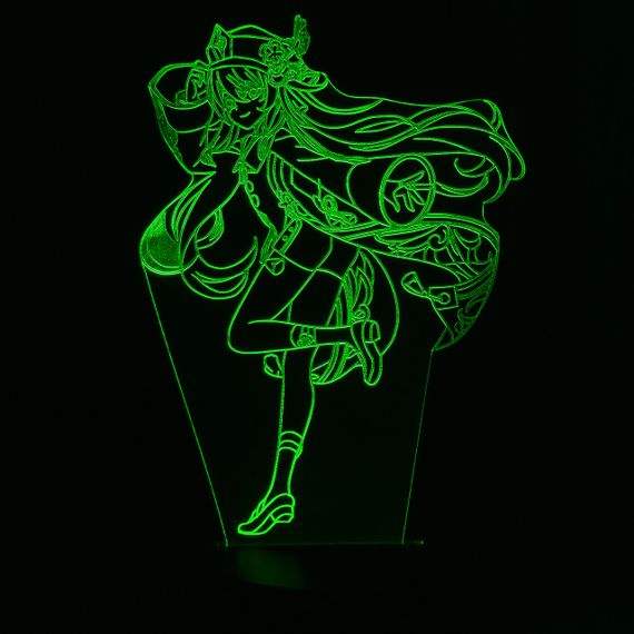 Акриловый светильник-ночник Ху Тао (Hu Tao) зеленый tty-n000579