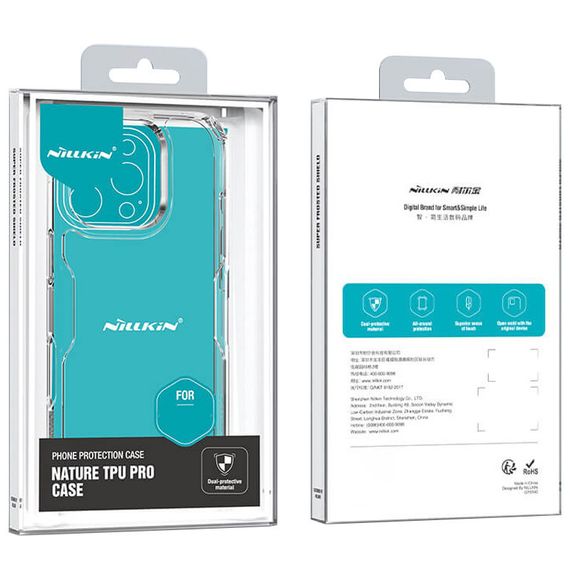 TPU чохол Nillkin Nature Pro Series для Apple iPhone 16 Pro Max (6.9") Безбарвний (прозорий) | Зображення 7