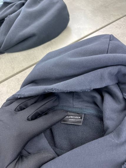 Худі чорне Balenciaga Loop Sports Icon sg291 | Зображення 1
