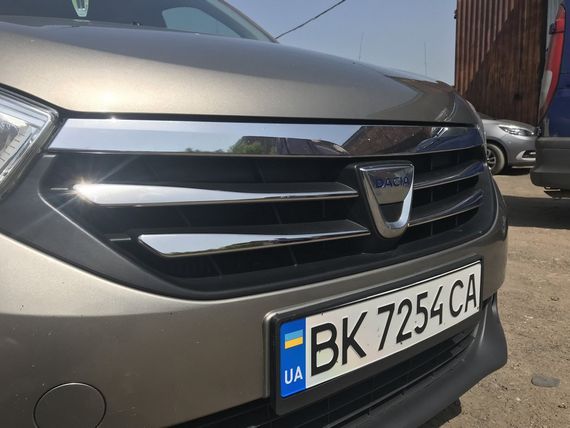 Накладки на решітку (4 шт, нерж.) для Dacia Lodgy 2012-2022 рр | Зображення 5
