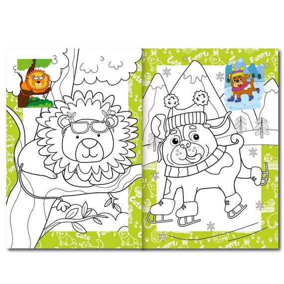 Книжка раскраска "Пушистые озорники" РМ-48-34 с цветными подсказками | Зображення 1