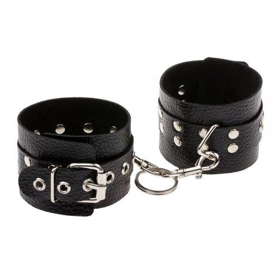 Наручники Leather Restraints Hand Cuffs Black Sex Aura