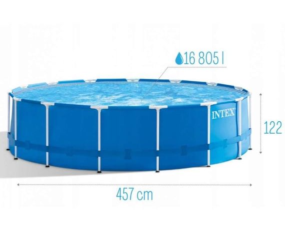 Intex 28242, каркасный бассейн 457 x 122 см Metal Frame Pool (Bestway 56438) | Зображення 1