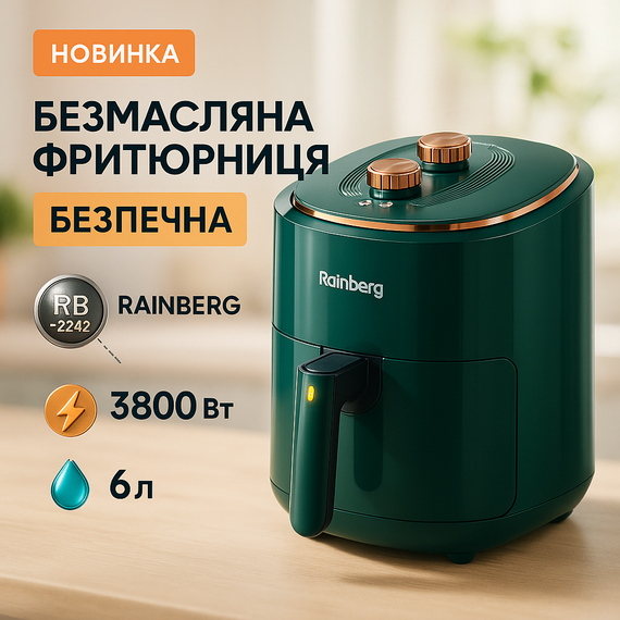 Безмасляна фритюрниця безпечна у використанні Rainberg, Мультипіч з автоматичними програмами RU-36
