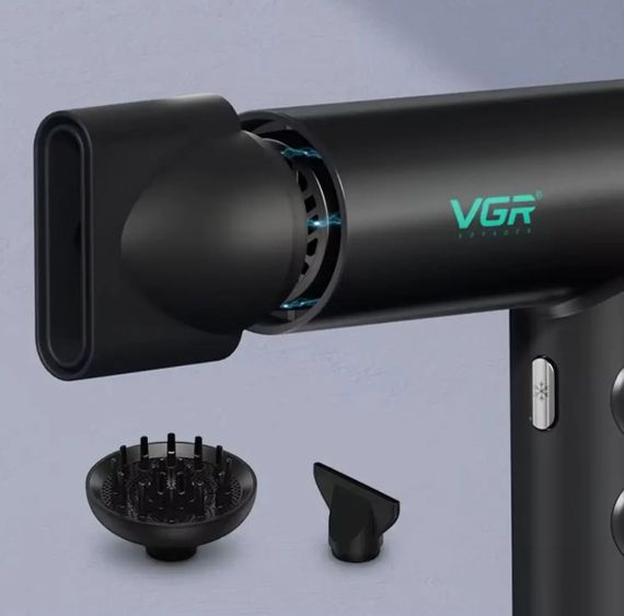 Професійний фен VGR V-469, 4 рівні обдування, 4 рівні температури, 2 насадки, 2400 Вт (47873- V-469_2260) | Зображення 5