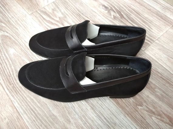 Черные замшевые лоферы 41 размер | Зображення 5