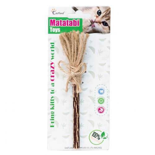 Игрушка Eastland Метла из мататаби для кошек, 16 см