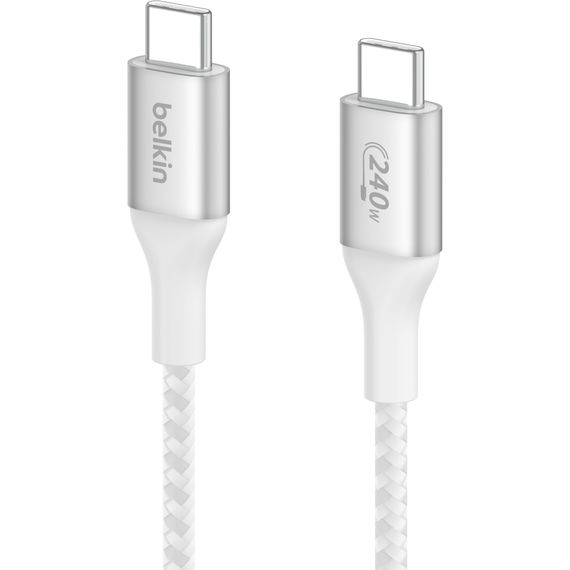 Дата кабель USB-C to USB-C 1.0m 240W white Belkin (CAB015BT1MWH) | Зображення 3