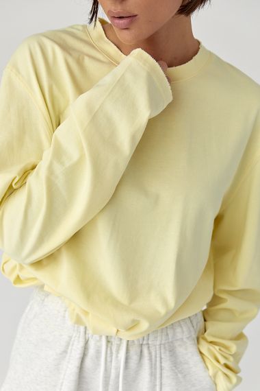 Однотонний базовий лонг oversize - жовтий цвет, ONE SIZE (є розміри) | Зображення 3
