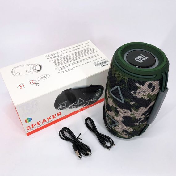 Bluetooth-колонка TG657 с RGB подсветкой 1500 mAh, Громкая блютуз колонка. Цвет: камуфляж | Зображення 4