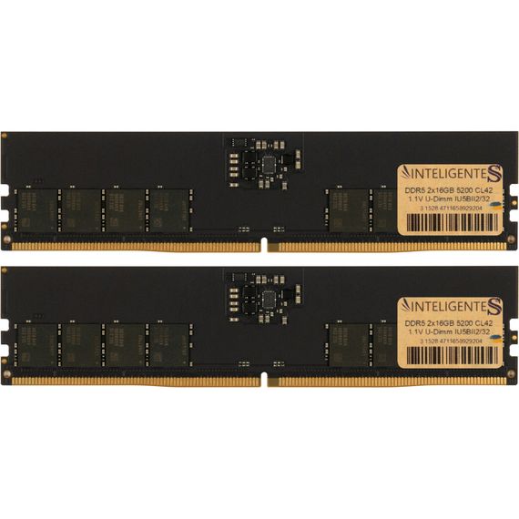 Модуль пам'яті для комп'ютера DDR5 32GB (2x16GB) 5200 MHz INTELIGENTES (IU5BII2/32)