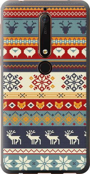 Чехол на Nokia 6 2018 Рождественский орнамент "3303u-1386-17620"