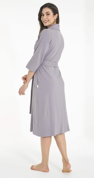 Женский трикотажный халат Nusa 0493 лавандовый 2XL | Зображення 4