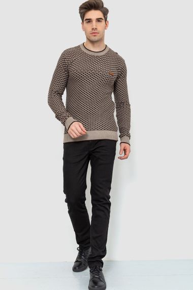 Светр чоловічий, колір бежевий, 214R503 | Зображення 2