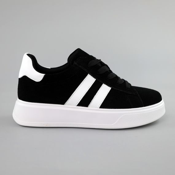 Кеди жіночі замшеві 591411 Чорні 36 37 38 39 40 41