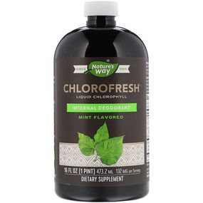 Комплекс для пищеварения Nature's Way Chlorofresh, Liquid Chlorophyll, 16 fl oz 473,2 ml Mint Flavored NWY03501