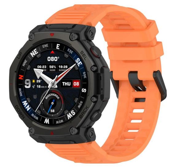Силіконовий ремінець Primolux для смарт-годинника Amazfit T-Rex 3 Pro 48mm - Orange | Зображення 2