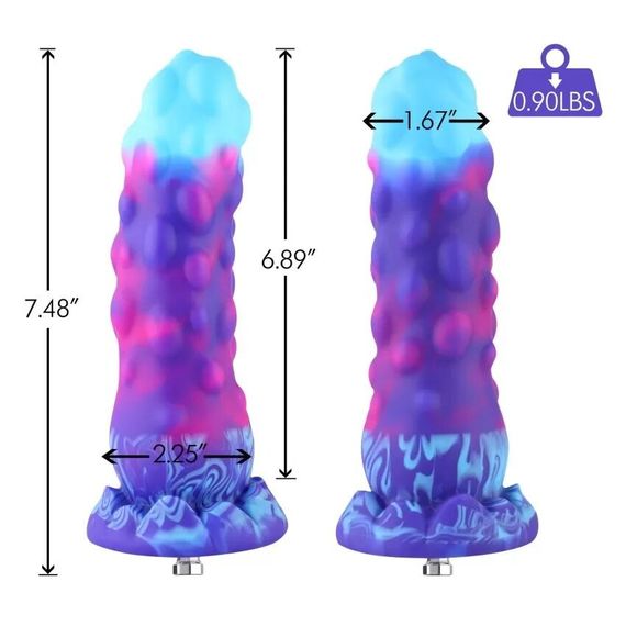 Фалоімітатор для секс-машин Hismith 7.48″ Silicone Dildo HSA138 Monster Series, система KlicLok | Зображення 1