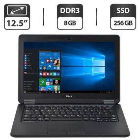 Нетбук Dell Latitude E7250 / 12.5" (1366x768) TN / Intel Core i5-5300U (2 (4) ядра по 2.3 - 2.9 GHz) / 8 GB DDR3 / 256 GB SSD / Intel HD Graphics 5500 / WebCam б/в