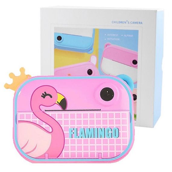 Дитячий фотоапарат миттєвого друку YT008 PINK FLAMINGO з підтримкою microSD | Зображення 3