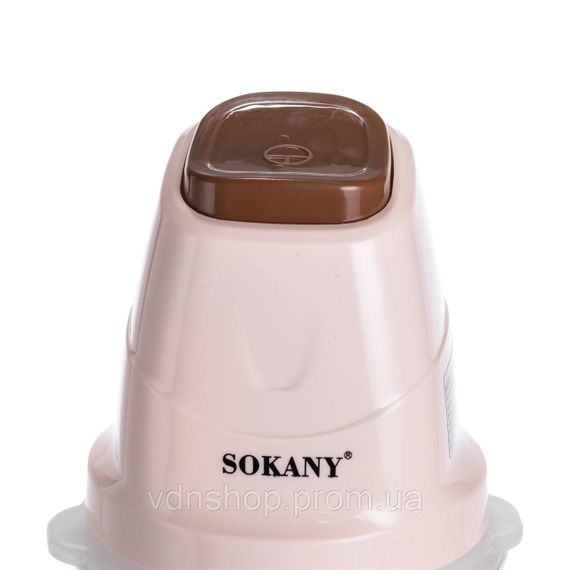 Чоппер подрібнювач з чашею на 0.7 л електричний кухонний 250 Вт бежевий Sokany SK-06009BE | Зображення 5