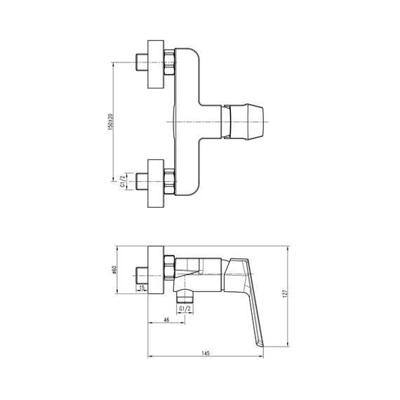 Змішувач для душа TOPAZ LEXI TL 21701-H57-0 | Зображення 1