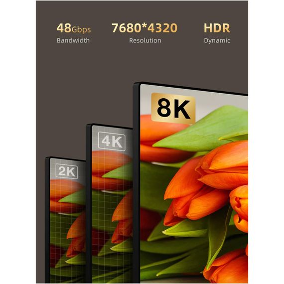 Кабель мультимедийный HDMI to HDMI 100.0m v2.1 AOC Cabletime (CA914555) | Зображення 2