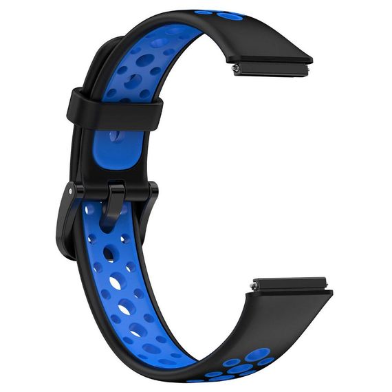 Силіконовий ремінець Primolux Perfor Classic для фітнес браслета Huawei Band 7- Black&Blue | Зображення 3
