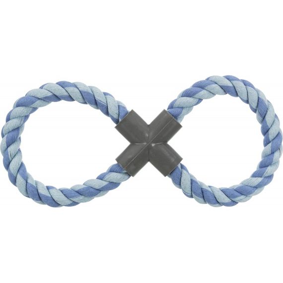 Іграшка Trixie для собак Канат-вісімка плетений з пластиковою хрестовиною текстиль 35 см | Зображення 1