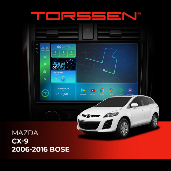 Штатна магнітола Torssen 2K Mazda CX-9 06-16 Bose F96128 DSP 4G Carplay DSP