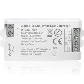 Светодиодный контроллер ZigBee 3.0 C02Z CCT, Dual White LED 5-24В
