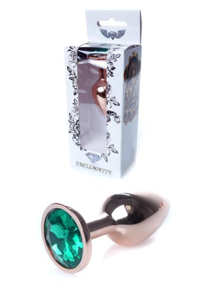 Анальна пробка - Jewellery Red Gold Plug Green Sex Aura
