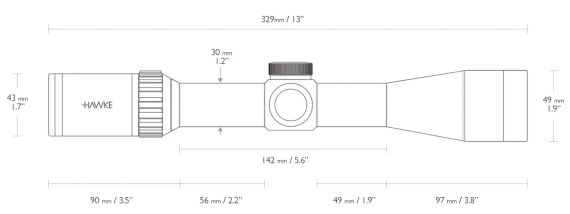 Приціл оптичний Hawke Vantage 30 WA 3-9x42 сітка L4A Dot з підсвічуванням | Зображення 2