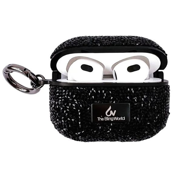 TPU чохол Bling World Rock Diamond для навушників AirPods 3 Чорний | Зображення 1