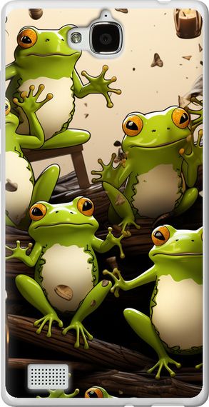 Чехол на Huawei Honor 3C Жабки "5656u-307-17620"