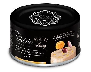 Влажный корм для котов с курицей Cherie Healthy Living Chicken & Pumpkin Mousse, 80 гр