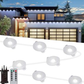 Різдвяна гірлянда Tacobey Eaves 15 м — 36 LED, жовте тепле світло, мережеве живлення, для вулиці та дому