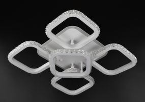 Люстра світлодіодна стельова LED світильник для квартири на стелю лед 26321 Білий 12х42х42 см.