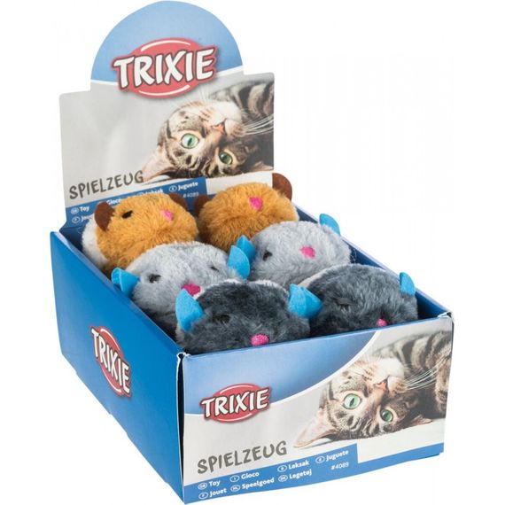 Іграшка Trixie Wriggle для котів Мишка вібруюча плюш 8 см | Зображення 1