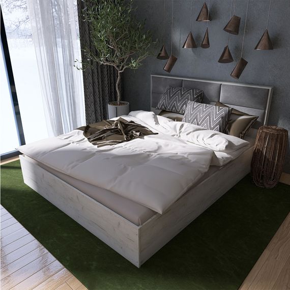 Ліжко двоспальне Еверест КЛ-1400 Лайт (підйомний механізм)  140х200 см Дуб Крафт білий