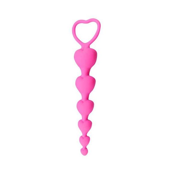 Силиконовая анальная пробка "Тыква" - Розовый - 18,5*1-3,5 см – Анальные игрушки