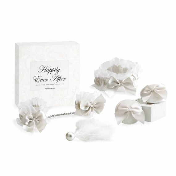 Подарунковий набір Bijoux Indiscrets Happily Ever After, White Label, 4 аксесуари для задоволення Sex Aura