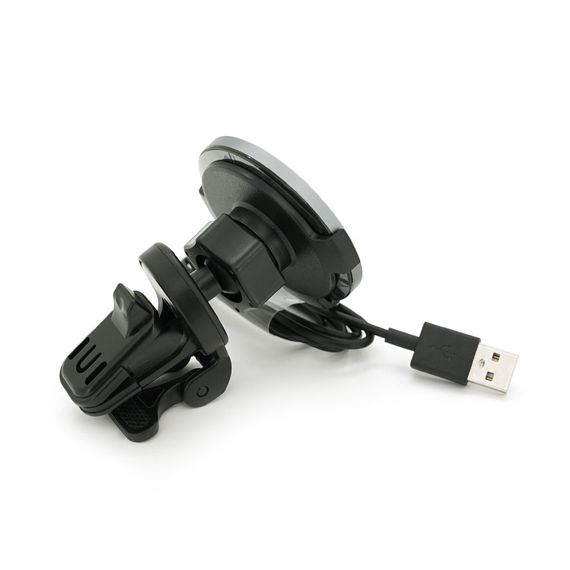 Автодержатель Yesido C131 + Wireless Charging 15W, крепление на решетку, магнит | Зображення 2