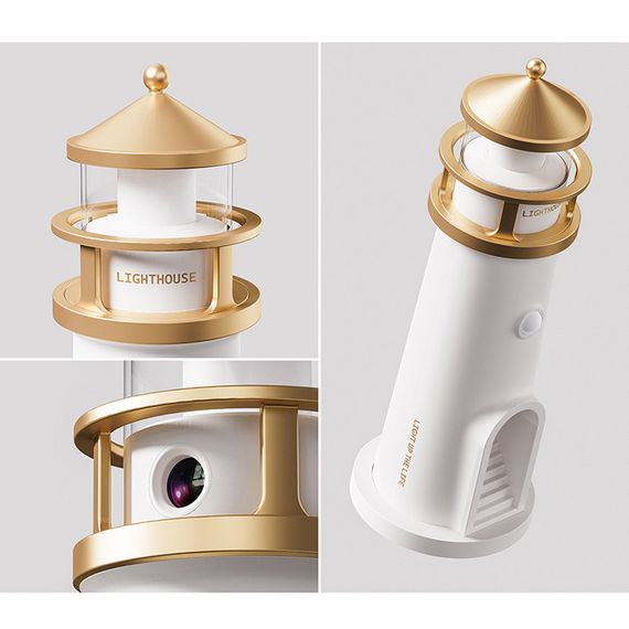 Проектор-нічник A08 Lighthouse 2in1 + Bluetooth колонка White | Зображення 6