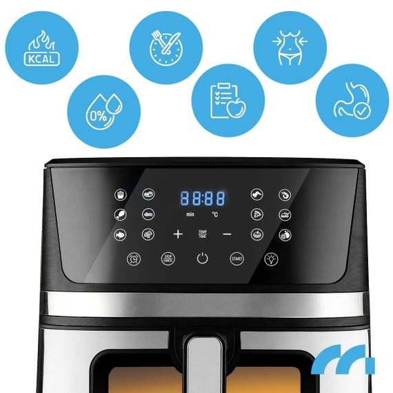 Мультипіч Maltec AirFryer1800W-7L, 7 л, аерофритюрниця без олії з віконцем і дисплеєм | Зображення 5