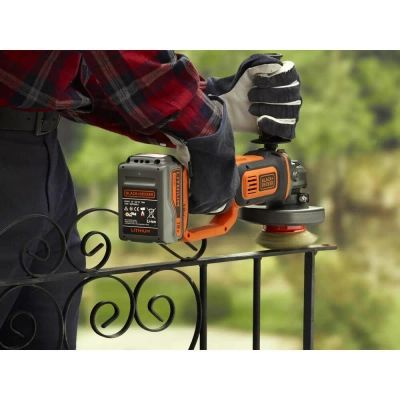 Шлифовальная машина Black&amp;Decker 18V, 4Ah, 125 мм, 8600 об/мин (BCG720M1) | Зображення 5