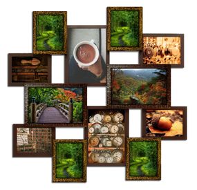 Мультирамка Mega-frame Golden Chocolate на 12 фото