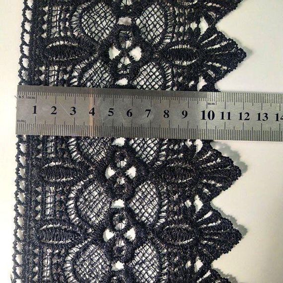 Мереживо макраме  12 см (13 м) колір-чорний (40-L0370-3) | Зображення 3